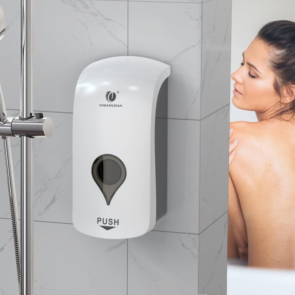 Manual Foam Soap Dispenser, 35oz (1000ml) Commercial Refillable Foaming Soap Dispenser-White, CHUANGDIAN - Image 6